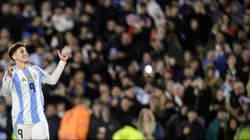Julián Álvarez celebra su gol ante Chile.