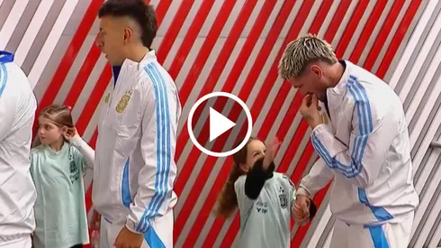 De Paul y un momento viral con su hija.