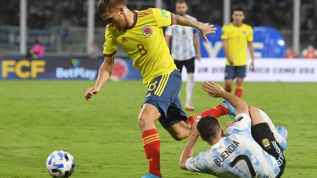 Emiliano Buendía, en su debut en la Selección Argentina (Marcelo Endelli/Getty Images).