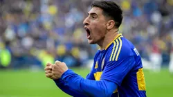 BUENOS AIRES, ARGENTINA - AUGUST 18: Miguel Merentiel of Boca Juniors celebrates after scoring the third goal of his team during a Liga Profesional 2024 match between Boca Juniors and San Lorenzo at Estadio Alberto J. Armando on August 18, 2024 in Buenos Aires, Argentina. (Photo by Marcelo Endelli/Getty Images)
