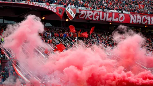 Los hinchas de Independiente en el duelo ante River