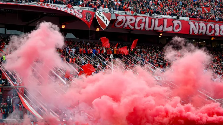 Los hinchas de Independiente en el duelo ante River