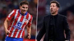 Diego Simeone pidió tranquilidad ante la falta de gol de Julián Álvarez en el Atlético de Madrid.