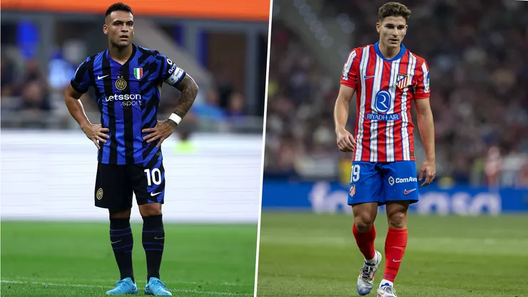 Lautaro Martínez y Julián Álvarez todavía no suman goles con sus respectivas participaciones en el Inter de Milán y en el Atlético de Madrid.