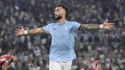 Valentín Castellanos festejando un gol en la Lazio.