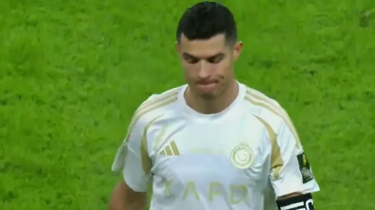 Cristiano Ronaldo y su cara de decepción.
