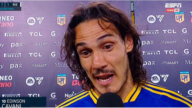Cavani habló tras el 1-1 de Boca contra Riestra.