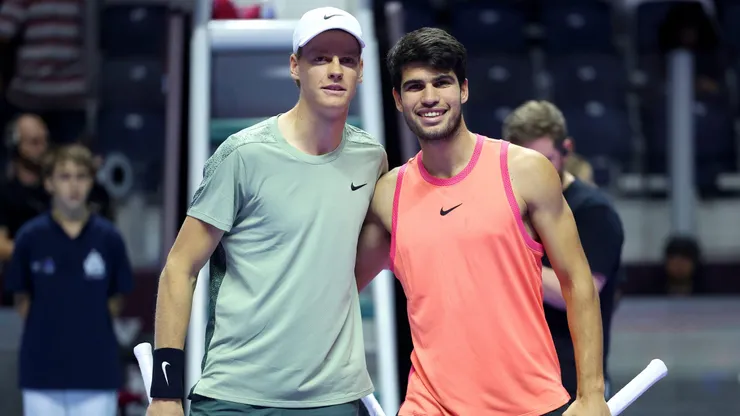 Jannik Sinner y Carlos Alcaraz, juntos.