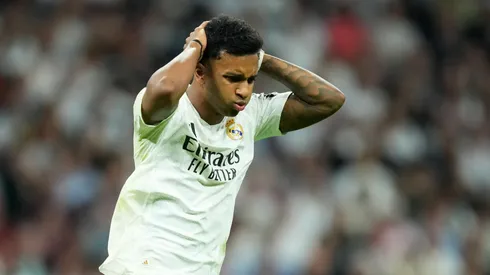 El lamento de Rodrygo durante el partido ante Borussia Dortmund.