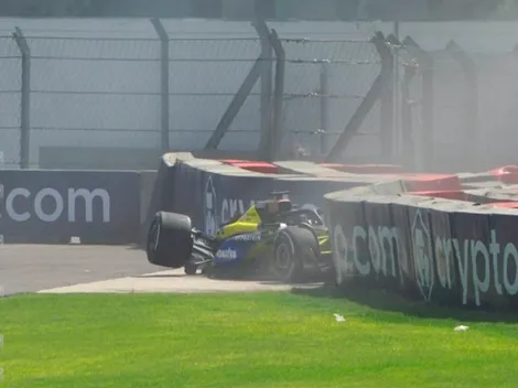 El accidente Alex Albon, compañero de Colapinto, en las pruebas del GP de México en la Fórmula 1