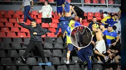 No se vio: la agresión que estuvo a punto de recibir Riquelme en el cruce entre los hinchas de Boca y la policía