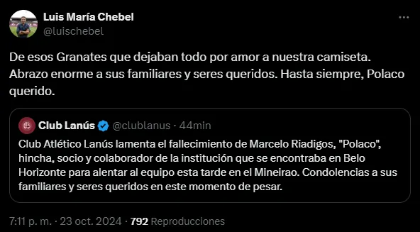 Fuente: X @luischebel