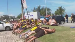 Violencia en Brasil antes de Botafogo vs. Peñarol: un jugador de Flamengo quedó en medio de los incidentes