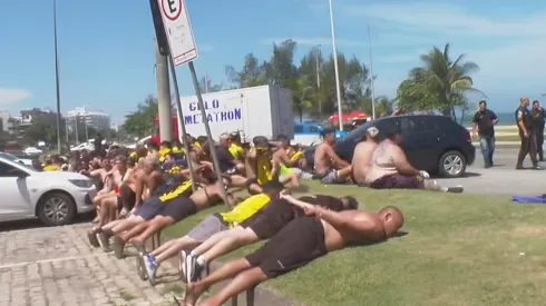Violencia en Brasil antes de Botafogo vs. Peñarol: un jugador de Flamengo quedó en medio de los incidentes
