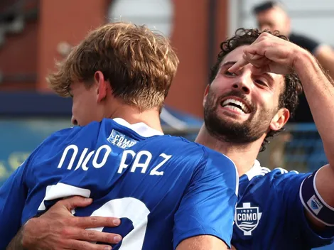 Tras recibir los elogios de Messi, Nico Paz celebró con el Como su primer gol en Serie A