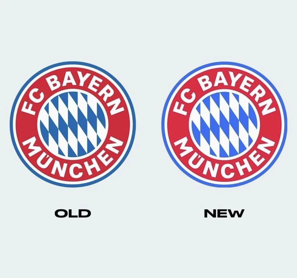 El cambio de escudo del Bayern Munich.