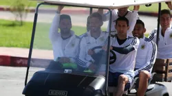 Ansaldi junto a Messi, Di María y compañía en la concentración en Rusia.