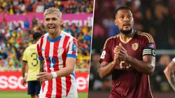 Julio Enciso y Salomón Rondón, figuras de Paraguay y Venezuela.