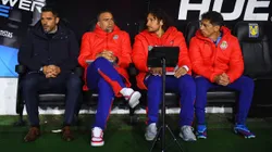 Gago y su cuerpo técnico en Chivas