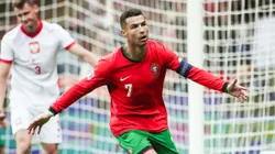 Cristiano Ronaldo, tras convertir un gol más con Portugal ante Polonia.