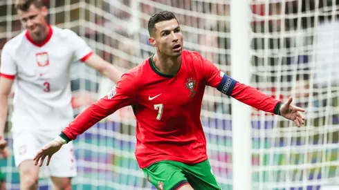 Cristiano Ronaldo, tras convertir un gol más con Portugal ante Polonia.