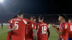 El festejo de los jugadores chilenos.