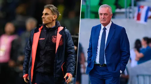 Sebastian Beccacece y Gustavo Alfaro, entrenadores de Ecuador y Paraguay.