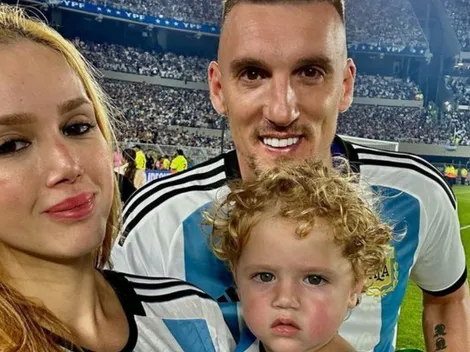 El posteo de la esposa de Armani que tranquilizó a los hinchas de River sobre la salud de su hijo