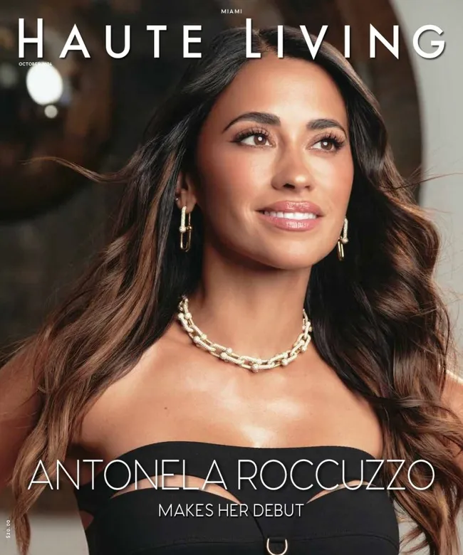 Primera portada de Antonela Roccuzzo, para Haute Living.