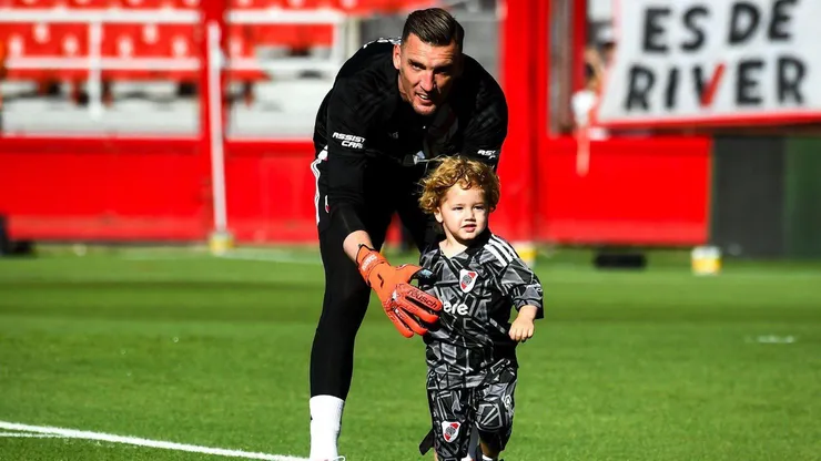 Franco Armani y su hijo Valentino