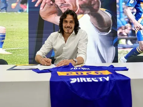 Oficial: Boca anunció la renovación de Edinson Cavani