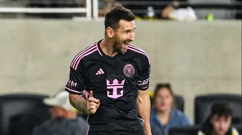 Lionel Messi festejando uno de sus goles.