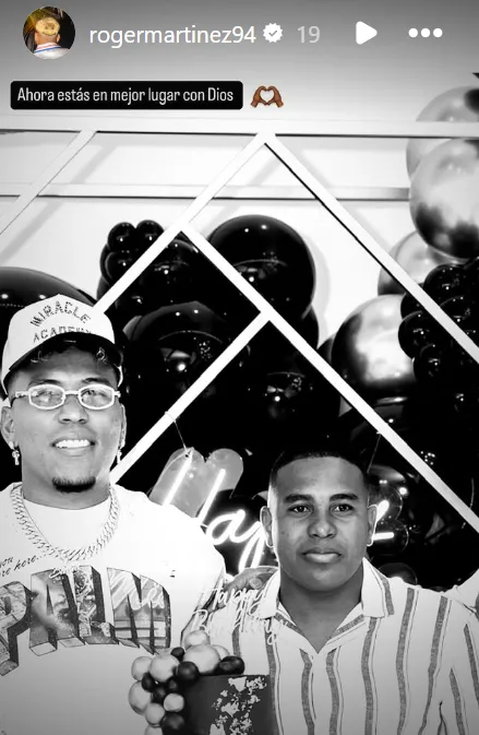 En Instagram, Roger Martínez despidió a su cuñado.