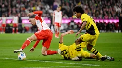 Jamal Musiala, Emre Can y Karim Adeyemi en el último partido entre Bayern Múnich y Borussia Dortmund.