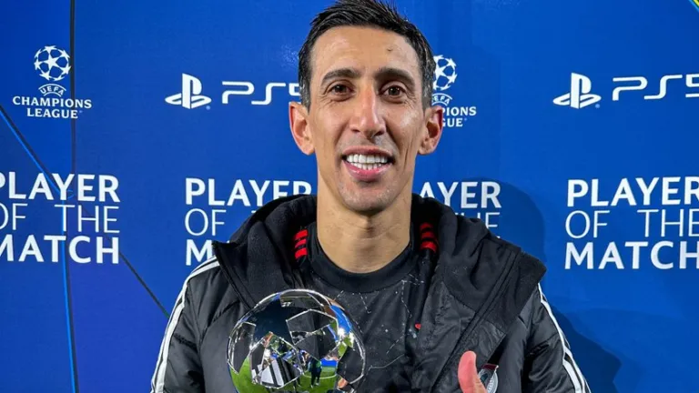 Ángele Di María fue elegido por la UEFA como el MVP del Mónaco vs. Benfica.