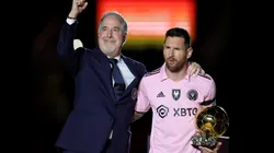 Jorge Mas, dueño del Inter Miami, y Lionel Messi, su máxima figura.