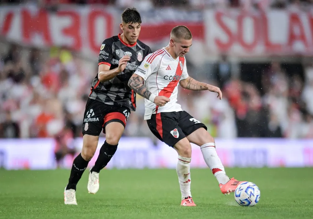 Franco Mastantuono podría reemplazar a Echeverri ante Estudiantes.