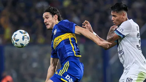 Edinson Cavani en el último enfrentamiento entre Boca y Vélez en la Liga Profesional 2024.