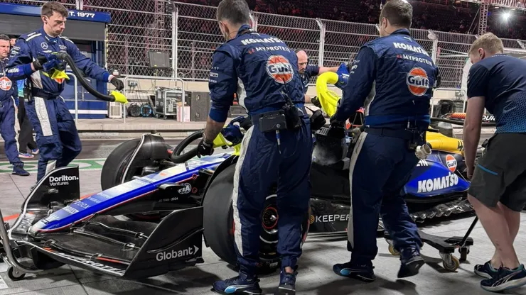 Colapinto, listo para la largada en boxes. (Foto: Williams)