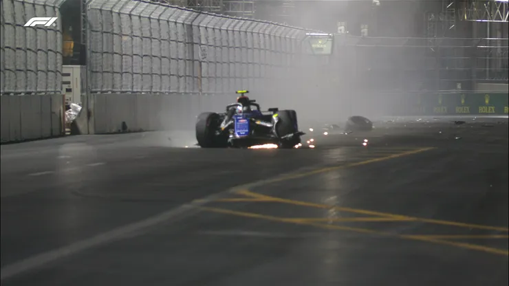 El choque de Franco Colapinto en Q2 que lo deja con un pie afuera del Gran Premio de Las Vegas en la Fórmula 1