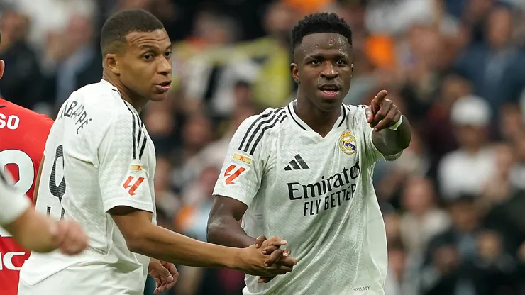 Mbappé y Vinícius, delanteros de Real Madrid.