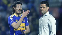Edinson Cavani y Fernando Gago