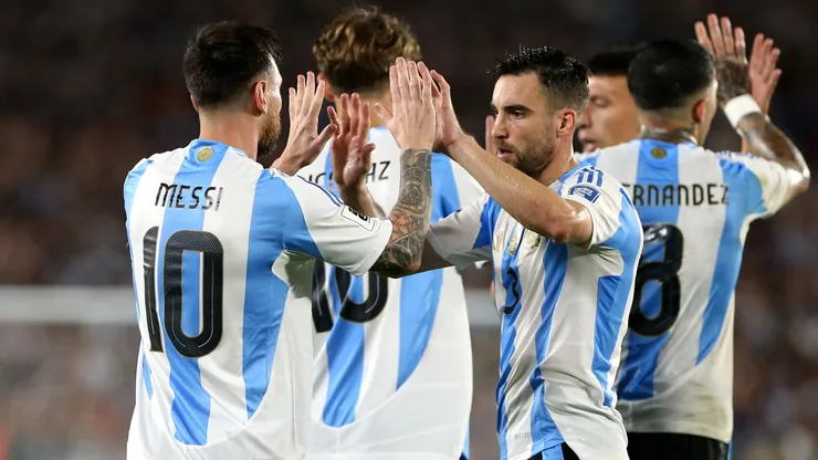 Los jugadores de Argentina, a puro festejo.