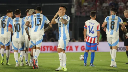 Lautaro Martínez anotó el único gol de Argentina.