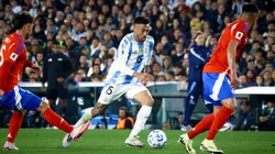 Nico González, en el partido entre Argentina y Chile en el Monumental.