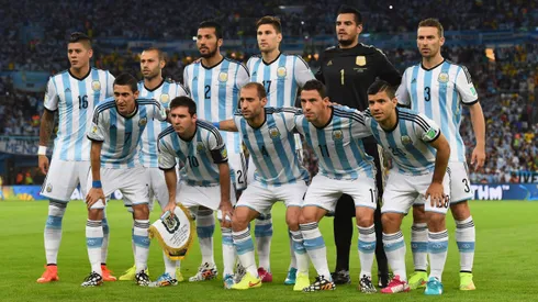 El plantel de la Selección Argentina en el Mundial 2014.