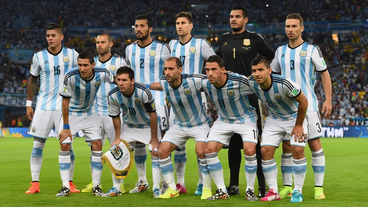El plantel de la Selección Argentina en el Mundial 2014.