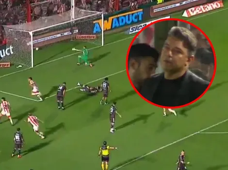 La reacción de Marcelo Gallardo luego de que Instituto le hizo a River un gol de lateral