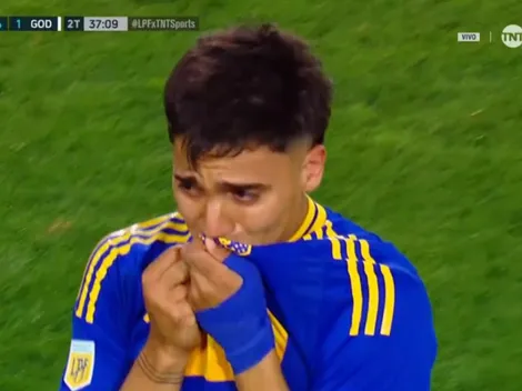 Zeballos volvió al gol con Boca y se quebró en llanto en plena Bombonera