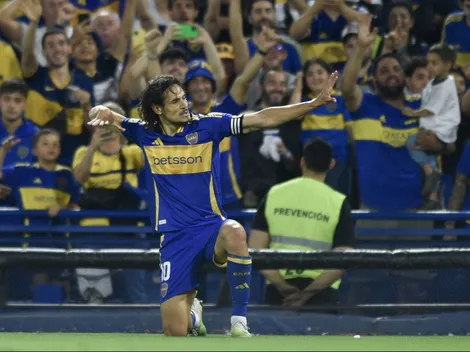 El gol de Edinson Cavani para que Boca dé vuelta el partido ante Godoy Cruz en el primer tiempo